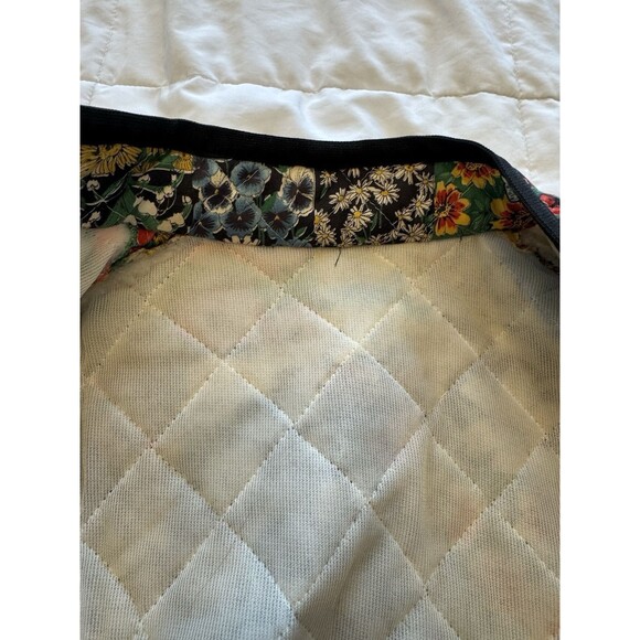 Vintage Quilted Jacket Women  Kimono HandMade Small Patchwork Print Floral - Picture 8 of 10